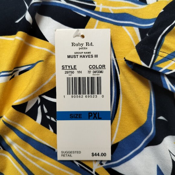 RUBY RD FAVORITES Shirt Long Sleeve Size PXL NWT Multicolored Funky - Picture 5 of 9